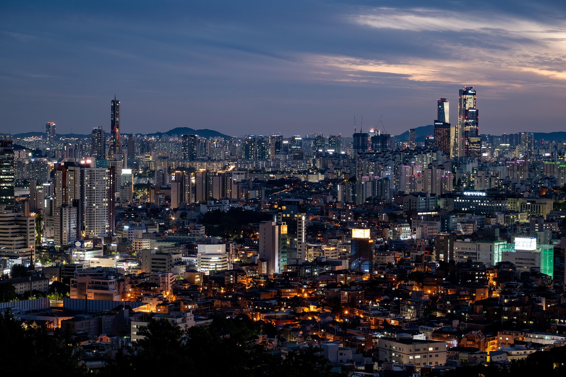 韩国城市夜景